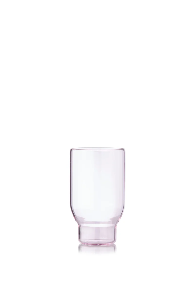 GLASSWARE, WATER GLASS, TALL, 2 PCS, ROSE