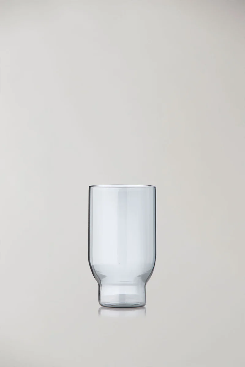 GLASSWARE, WATER GLASS, TALL, 2 PCS, SMOKE
