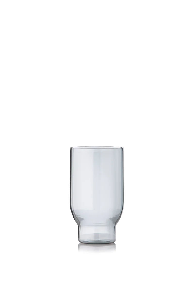 GLASSWARE, WATER GLASS, TALL, 2 PCS, SMOKE