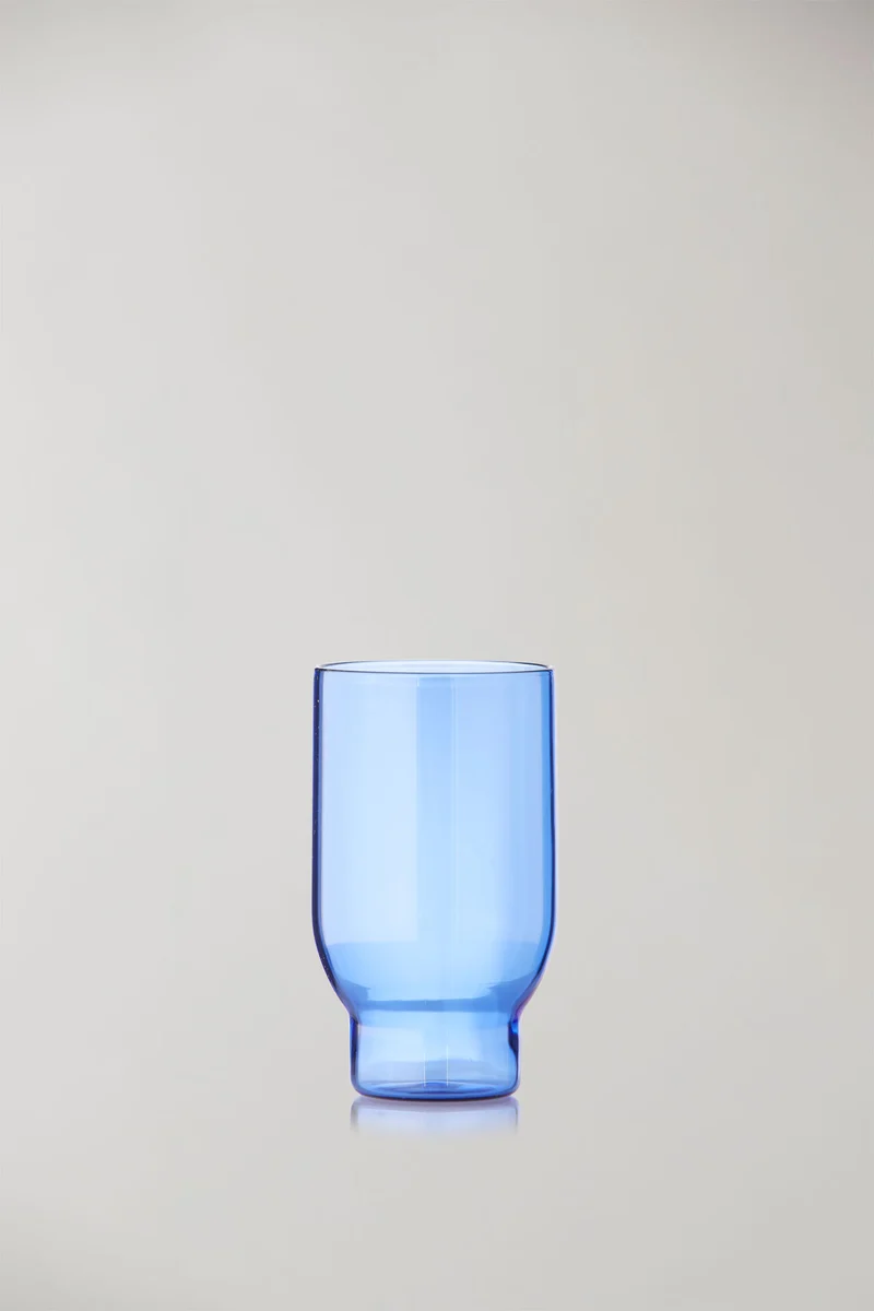 GLASSWARE, WATER GLASS, TALL, 2 PCS, BLUE