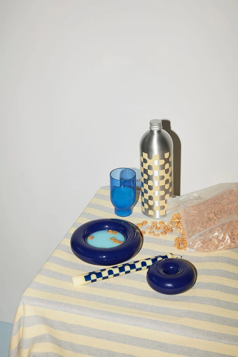 GLASSWARE, WATER GLASS, TALL, 2 PCS, BLUE