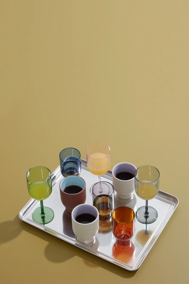 GLASSWARE, WATER GLASS, TALL, 2, PCS, GREEN