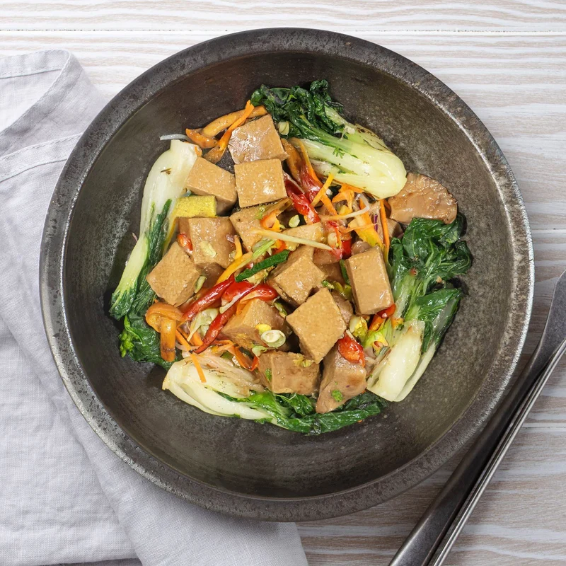 A. Thai Lemongrass Tofu W/ Rice And Sautee Vegetables