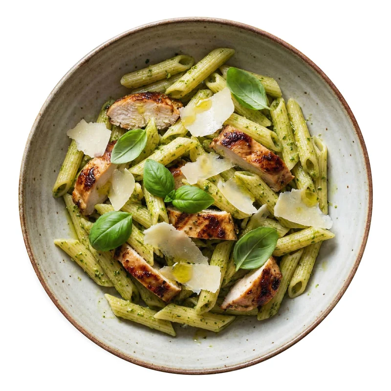 Pesto Chicken with Semolina Penne