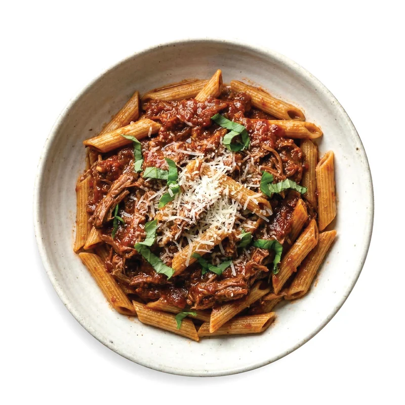 Slow Braised Bolognese with Semolina Penne