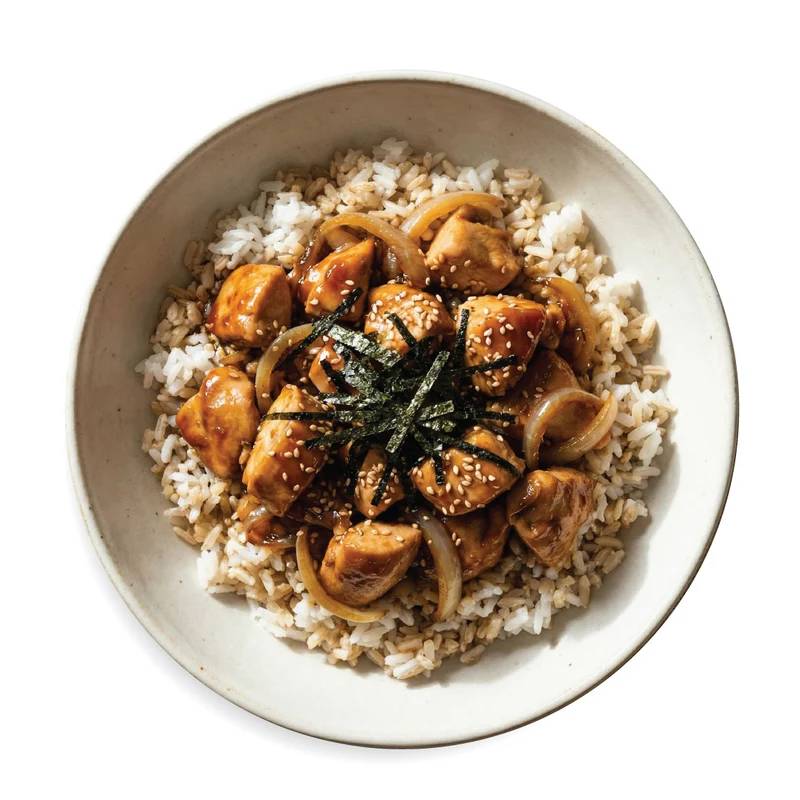 Grilled Teriyaki Chicken with Nori Sesame Rice
