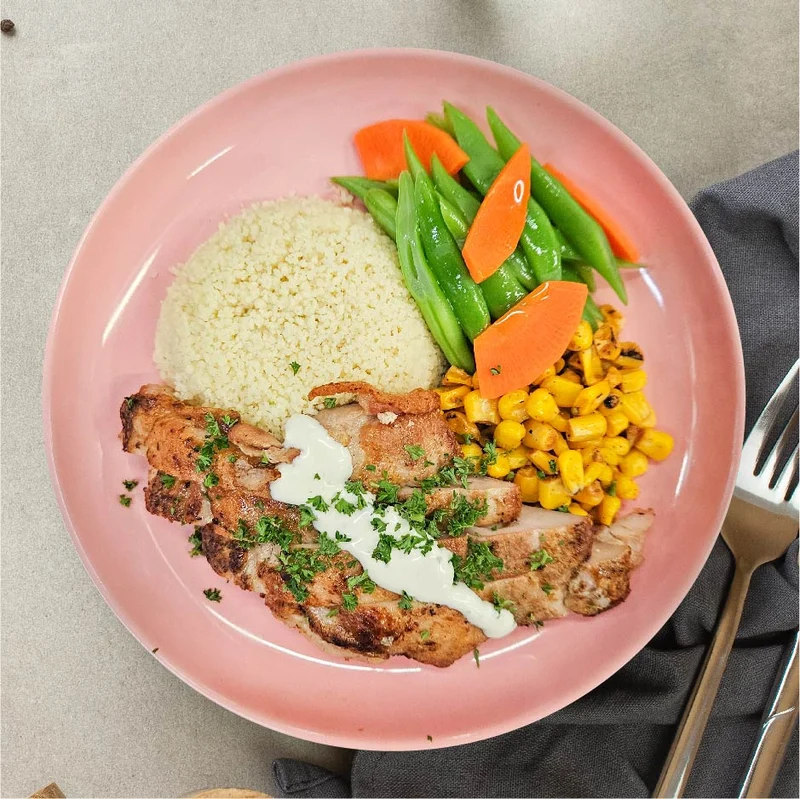 Grilled Chicken w/ Couscous & Garlic Aioli (Thur)