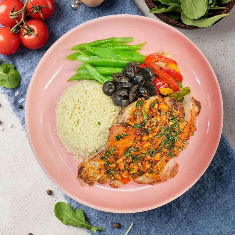 Grilled Chicken w/ Couscous & Chermoula Sauce (Wed)