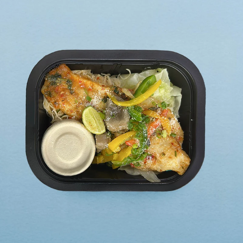 A. Bali Style Grilled Fish with Rice Noodles
