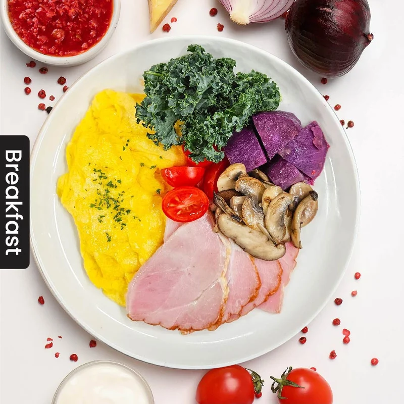 C4. Roasted Gammon Ham w/ Scrambled Eggs & Sweet Potato (Fri)