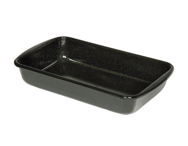 Auflaufform 36x21,5x5,7cm Schwarz Emaille Profi