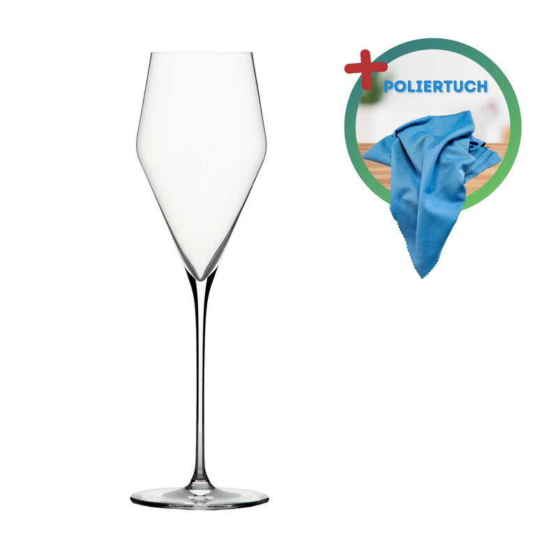 Zaltoglas Glasmanufaktur Denk´Art mundgeblasenes Champagnerglas