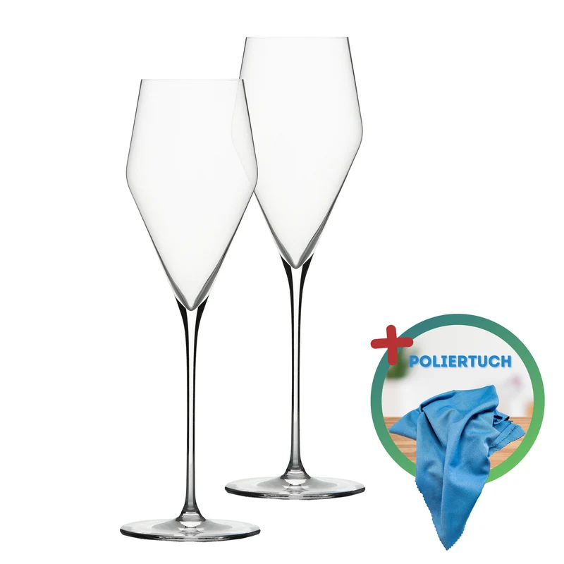 Zaltoglas Glasmanufaktur Denk´Art mundgeblasenes Champagnerglas