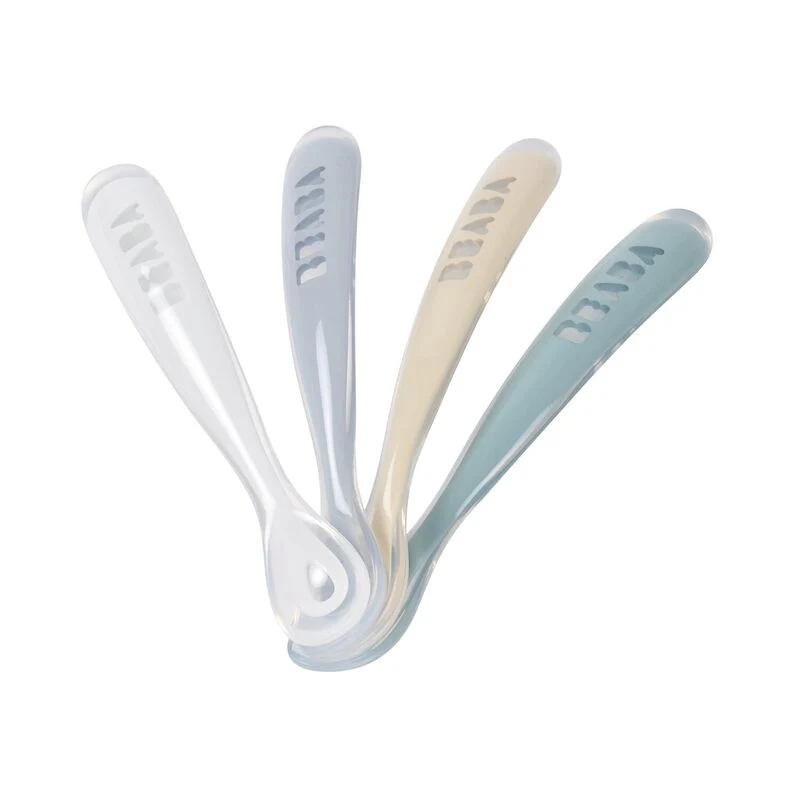 Lot 4 Silikonlöffel für Babys, grün. Liste #446146
