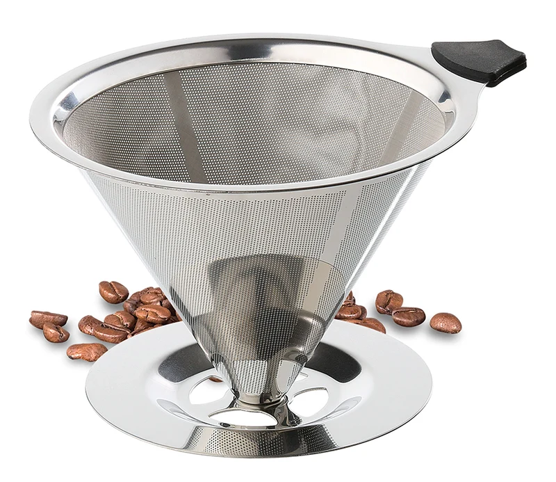 Dauerfilter für Kaffee Größe 4 Edelstahl poliert