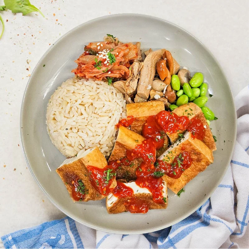 D1. Grilled Tofu Bibimbap with Brown Rice (Wed)
