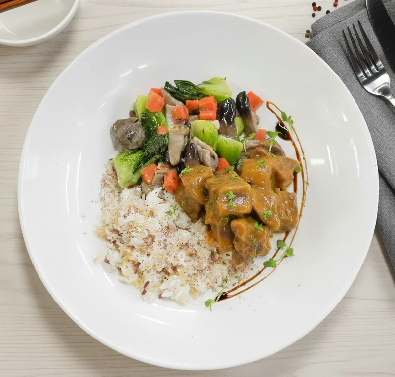 Thai Massaman Beef Curry W/ Seasonal Vegetable And Coconut Rice