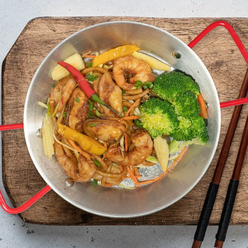 Spicy Sichuan Mix Seafood W/ Assorted Vegetables And Udon Noodles