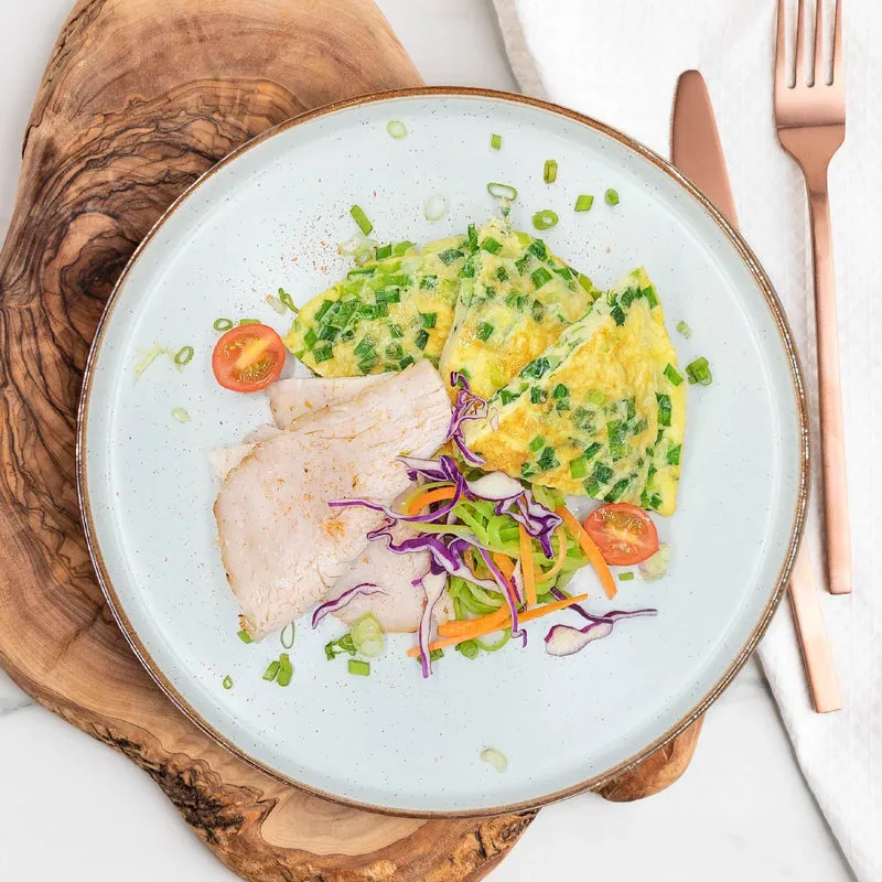 Chinese Chives Frittata W/ Ham And Healthy Veggie Noodles