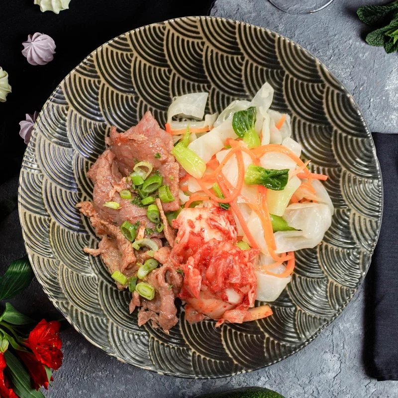 Korean Kalbi Beef W/ Assorted Vegetables