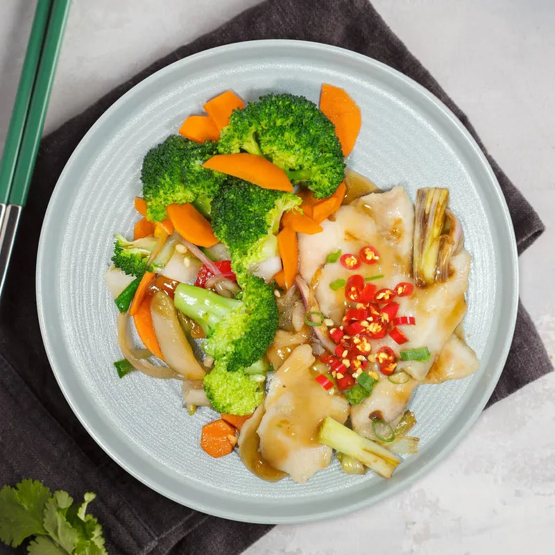 Chopped Mixed Chilli W/ Fish Fillet, Seasonal Vegetables