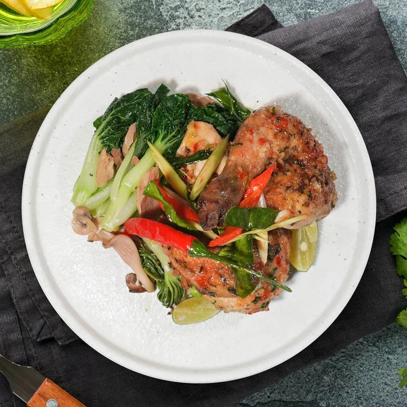 Thai Grilled Chicken Breast W/ Asian Greens