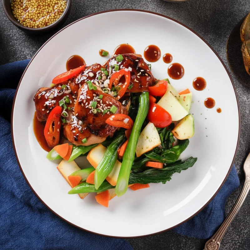 Japanese Teriyaki Chicken W/ Seasonal Vegetables