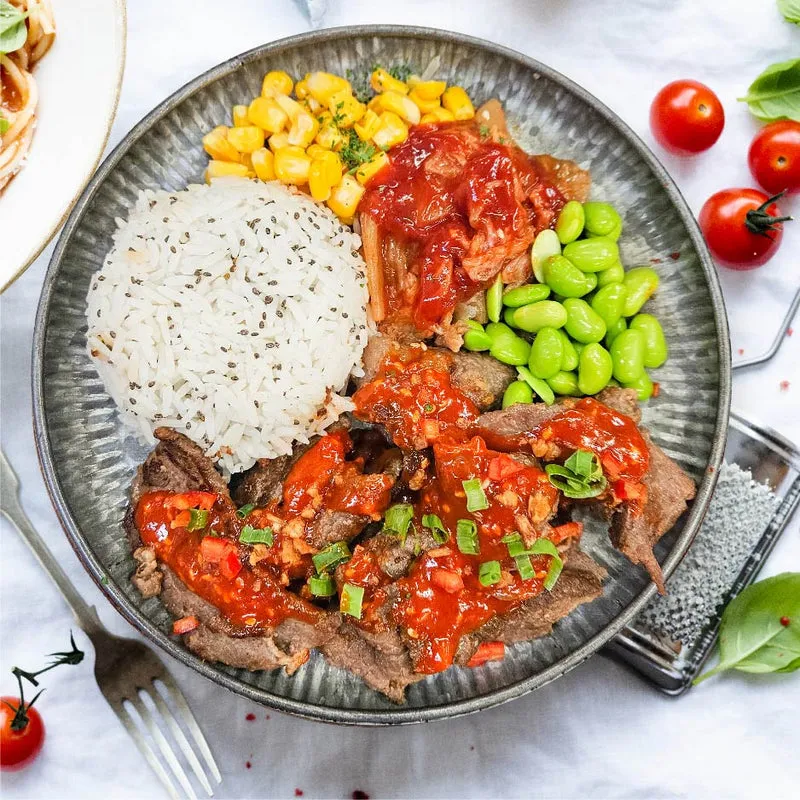 Korean Beef Bibimbap w/ Chia Seeds Rice