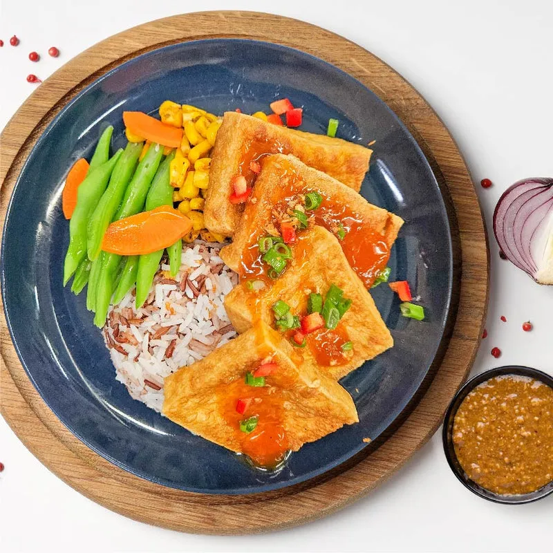Grilled Tofu w/ Mix Grain Rice, Sweet & Sour Sauce