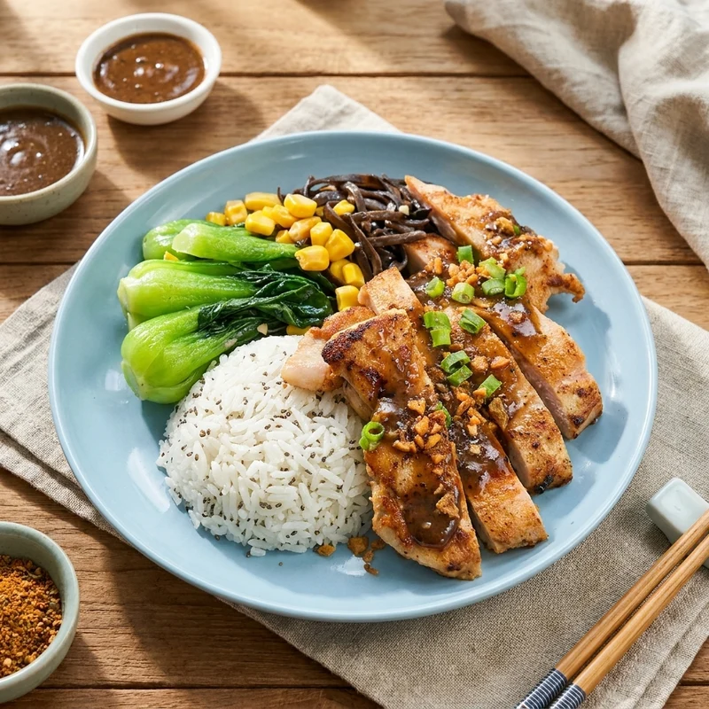 Black Pepper Chicken w/ Chia Seeds Rice