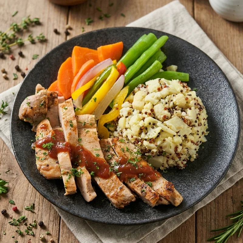 Chicken Steak w/ BBQ Sauce & Herbs Cauliflower Rice (1 day expiry)