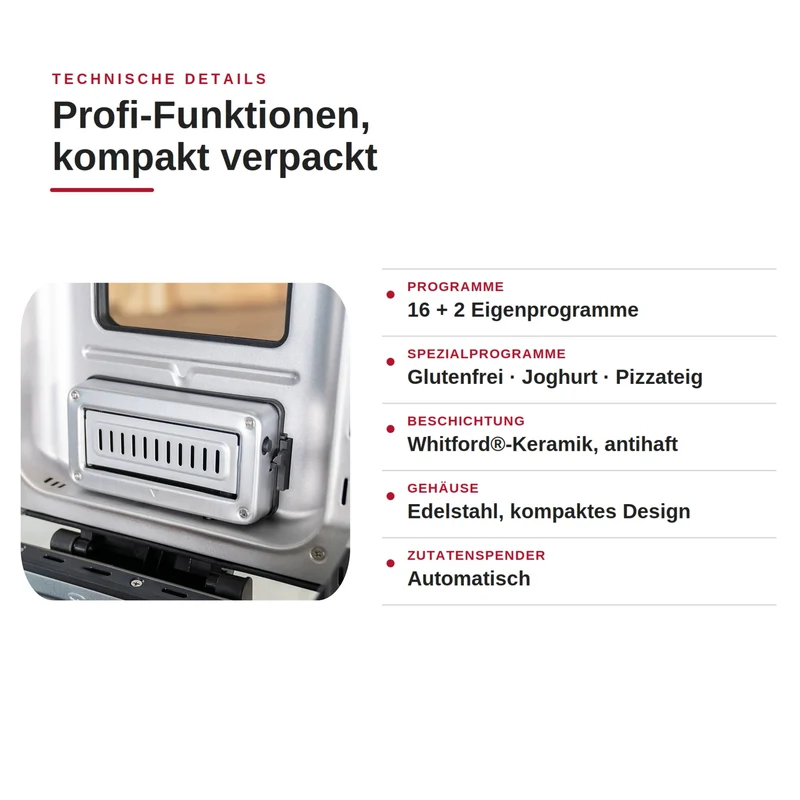 Brotbackautomat BackProfi Nussspender inkl. Rezeptheft