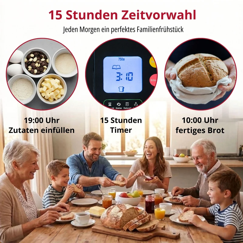 Brotbackautomat BackProfi Nussspender inkl. Rezeptheft