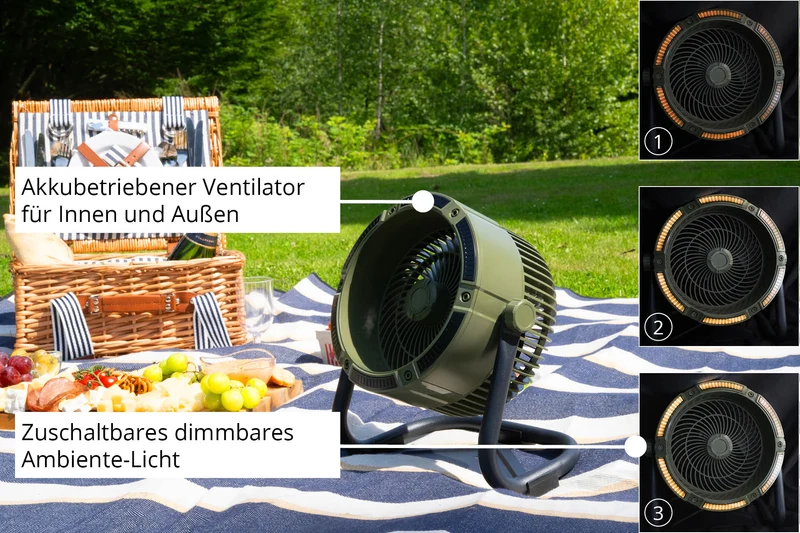 Akkuventilator Outdoor