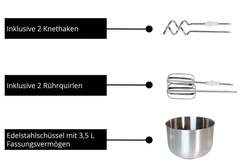 Handmixer Hannah mit Rührschüssel