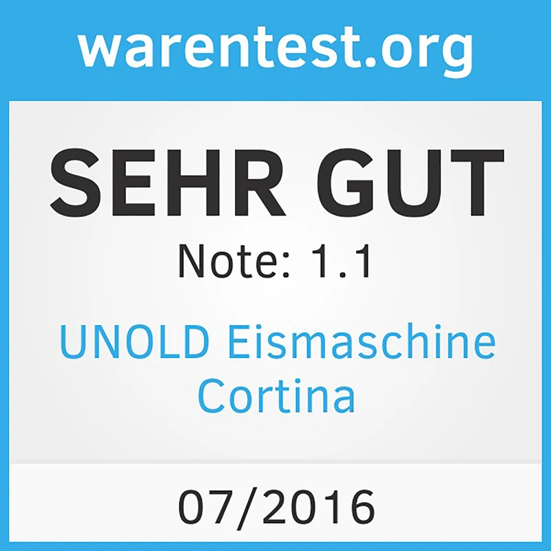 Eismaschine Cortina inklusive Eisbuch 1,5 L