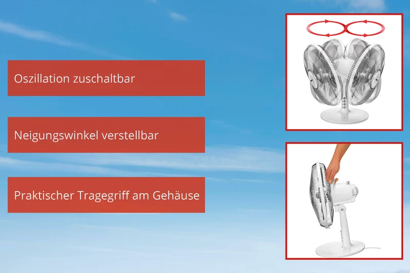 TISCHVENTILATOR SILVERLINE 30 cm