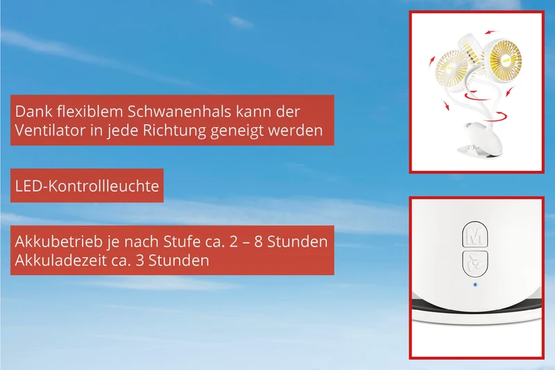 TISCHVENTILATOR BREEZY CLIP