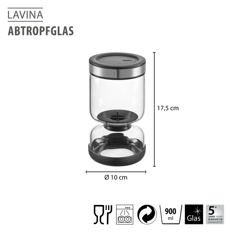 -GEFU- "LAVINA" Abtropfglas in 2 Größen