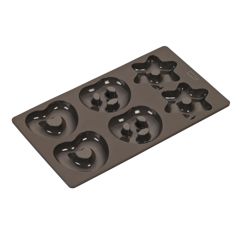 -LURCH- "FLEXI®FORM Silikon" Lebkuchen Backform für Brezeln, Herzen, Sterne