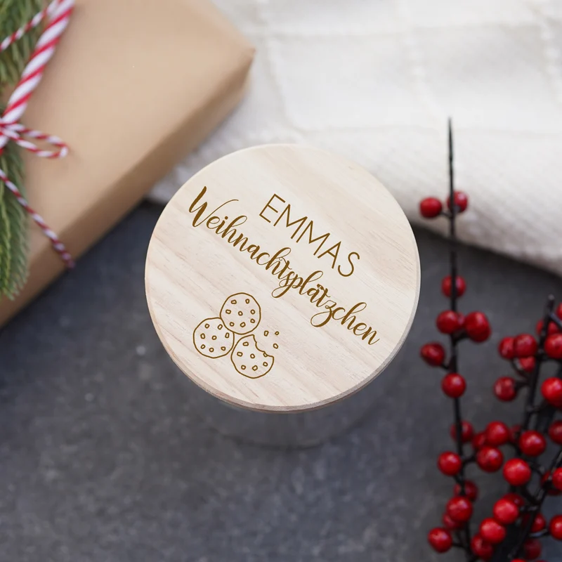Vorratsglas "Weihnachtsplätzchen" personalisiert