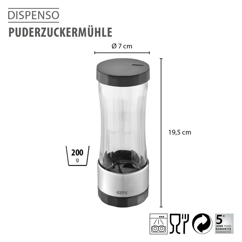 -GEFU- "DISPENSO" Puderzuckermühle