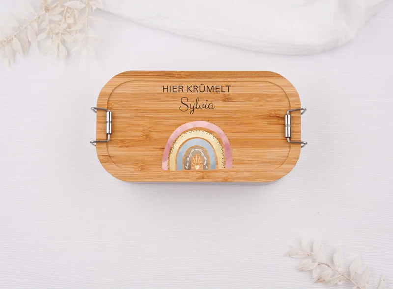 Lunchbox I Brotdose mit Regenbogen