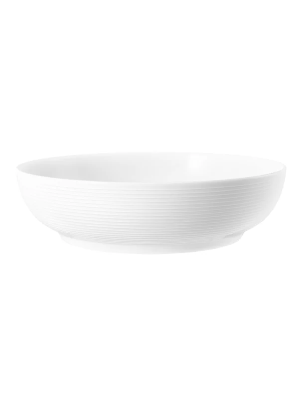 -Seltmann Weiden-, "Beat uni weiß" Foodbowl 25cm mit Rillenrelief