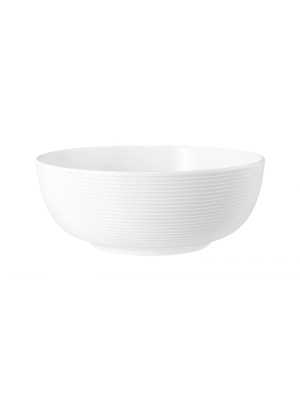 -Seltmann Weiden-, "Beat uni weiß" Foodbowl 20cm mit Rillenrelief