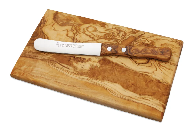 -Burgvogel Cutlery Solingen- Buckelsmesser 12cm, Olivenholzgriff gestanzt