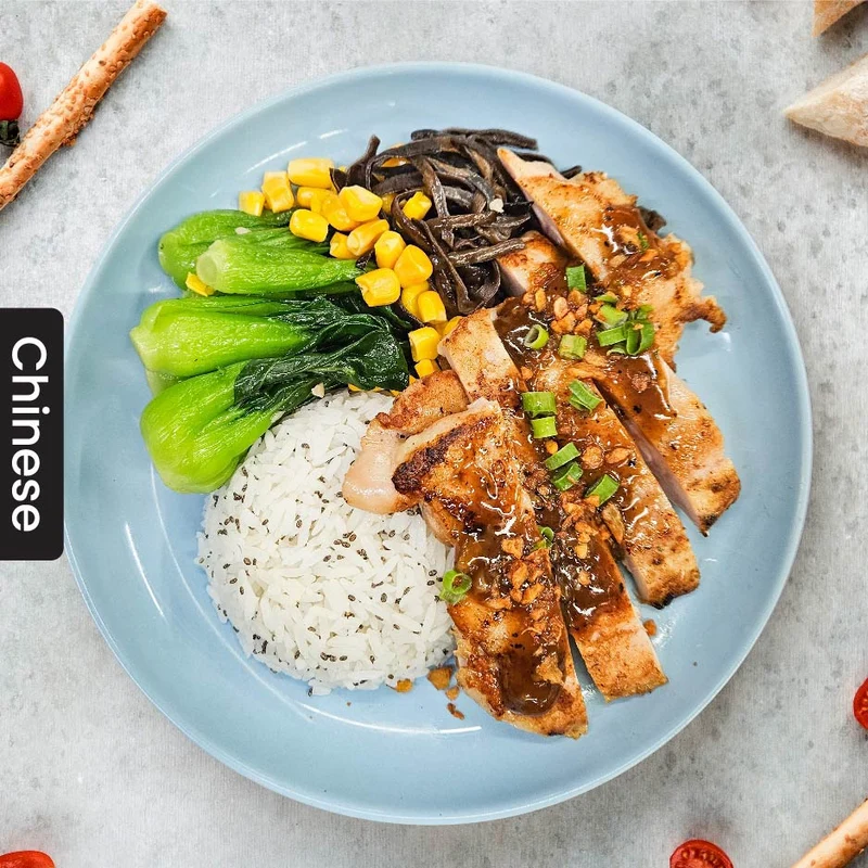 A7. Black Pepper Chicken w/ Jasmine Rice & Chia Seeds (Wed)