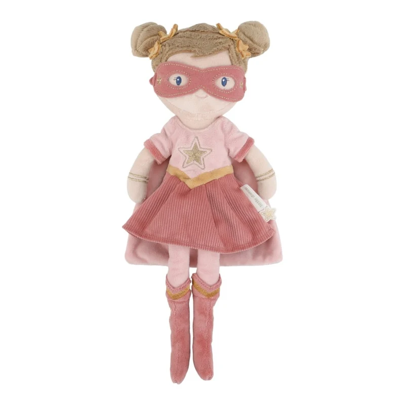 Kuschelpuppe Superheldin Rosa 35 cm – Geschenk für kleine Heldinnen