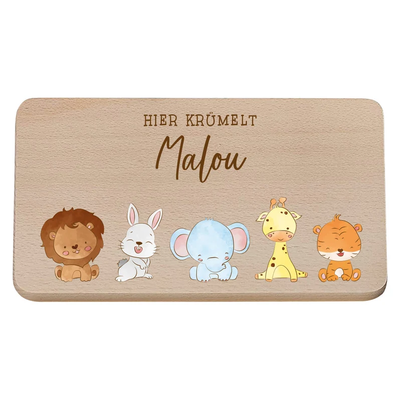Frühstücksbrettchen personalisiert mit Namen - Größe S | Schmatzepuffer