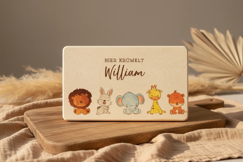 Frühstücksbrettchen B-Ware mit Name „William“ personalisiert